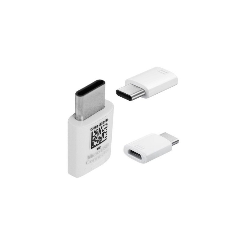ADATTATORE SAMSUNG S10 DA MICRO USB A TYPE-C BIANCO GH96-12487A (BULK)