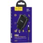 PRESA USB SUPER-CHARGE HOCO N6.C DUAL PORT + CAVO TYPE-C NERO 5V 3A 18W (BLISTERATO)