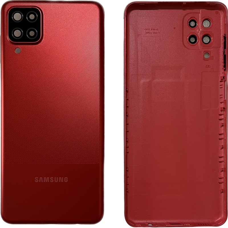 BACKCOVER SAMSUNG A125 A12 ROSSO AAA (CON FRAME CAMERA)