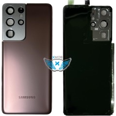 BACKCOVER SAMSUNG G998 S21 ULTRA BROWN AAA (CON FRAME CAMERA)