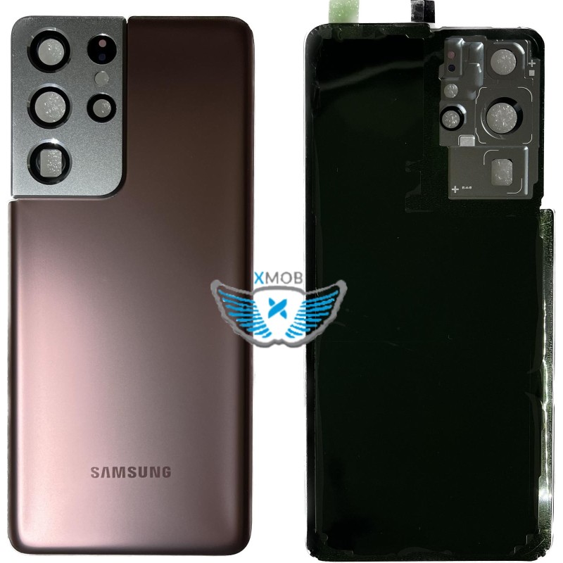 BACKCOVER SAMSUNG G998 S21 ULTRA BROWN AAA (CON FRAME CAMERA)