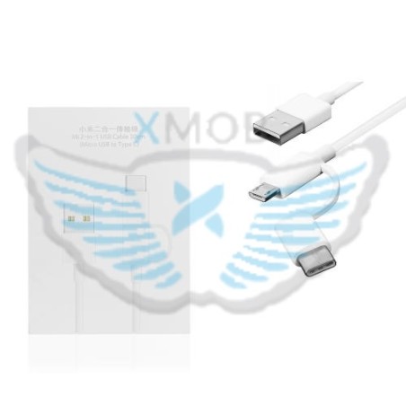 CAVO USB XIAOMI SJV4083TY COMBO MICRO-USB/TYPE-C BIANCO 30 CM (BLISTERATO)