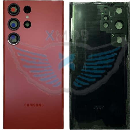 BACKCOVER SAMSUNG S918 S23 ULTRA ROSSO AAA (CON FRAME CAMERA)