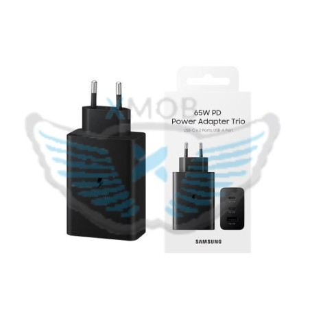 PRESA SAMSUNG EP-T6530NBEGEU TRIO 1 USB+2 TYPE-C SUPER FAST CHARGE 65W NERO (BLISTERATO)