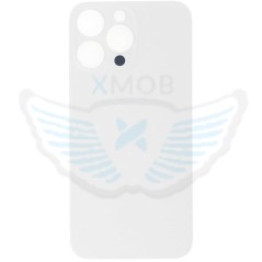 BACKCOVER IPHONE 15 PRO MAX BIANCO TITANIUM (VETRO POSTERIORE) FORO GRANDE