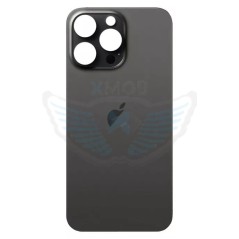 BACKCOVER IPHONE 15 PRO NERO TITANIUM (VETRO POSTERIORE) FORO GRANDE