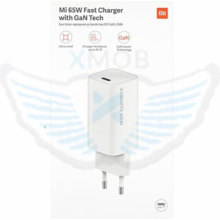 PRESA XIAOMI MI GaN EP-BHR4499GL 1 TYPE-C SUPER FAST CHARGE 65W + CAVO TYPE-C BIANCO (BLISTERATO)