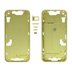 MIDDLE FRAME IPHONE 14 GIALLO SENZA COMPONENTI + CARRELLO SIM E TASTI ESTERNI