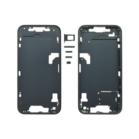 MIDDLE FRAME IPHONE 14 NERO SENZA COMPONENTI + CARRELLO SIM E TASTI ESTERNI