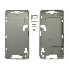 MIDDLE FRAME IPHONE 14 PLUS SILVER SENZA COMPONENTI + CARRELLO SIM E TASTI ESTERNI