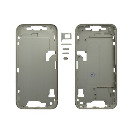 MIDDLE FRAME IPHONE 14 PLUS SILVER SENZA COMPONENTI + CARRELLO SIM E TASTI ESTERNI