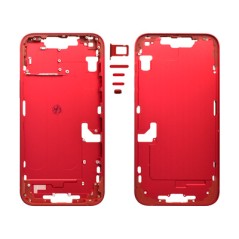 MIDDLE FRAME IPHONE 14 PLUS ROSSO SENZA COMPONENTI + CARRELLO SIM E TASTI ESTERNI