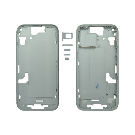 MIDDLE FRAME IPHONE 15 PLUS BLU SENZA COMPONENTI + CARRELLO SIM E TASTI ESTERNI