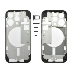 MIDDLE FRAME IPHONE 15 PRO NERO TITANIUM SENZA COMPONENTI + CARRELLO SIM E TASTI ESTERNI