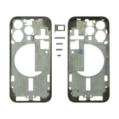 MIDDLE FRAME IPHONE 15 PRO NATURAL TITANIUM SENZA COMPONENTI + CARRELLO SIM E TASTI ESTERNI