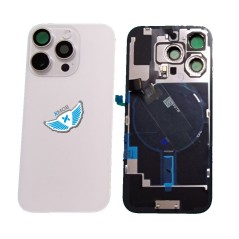 BACKCOVER IPHONE 16 PRO MAX BIANCO TITANIUM COMPLETA DI FRAME + FLAT NFC