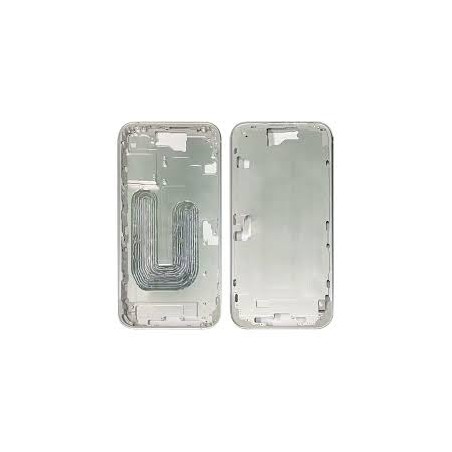 MIDDLE FRAME IPHONE 16 BIANCO SENZA COMPONENTI + CARRELLO SIM E TASTI ESTERNI