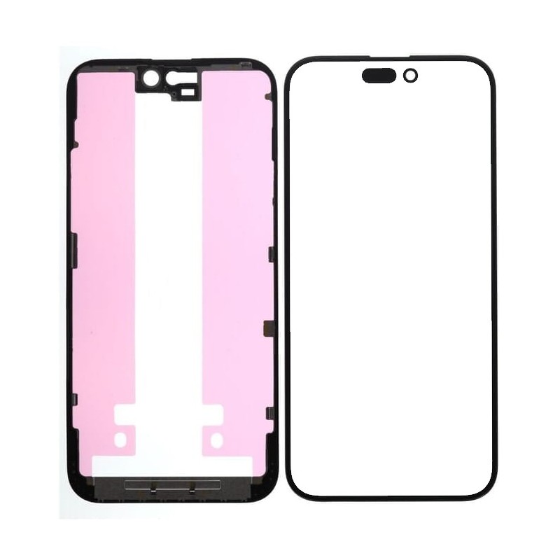 VETRO+OCA+FRAME IPHONE 15 PLUS NERO