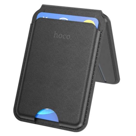CUSTODIA MAGSAFE PORTACARTE MULTIFUNZIONE HOCO GT3 NERO (BLISTERATO)