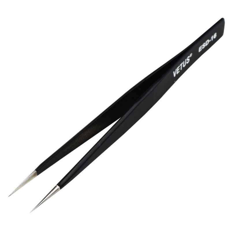PINZETTA PROFESSIONALE NERA VETUS ESD-16
