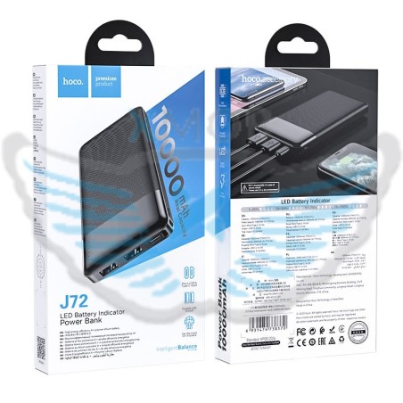 POWERBANK hoco. J72 10000mAh  2XUSB 2A NERO