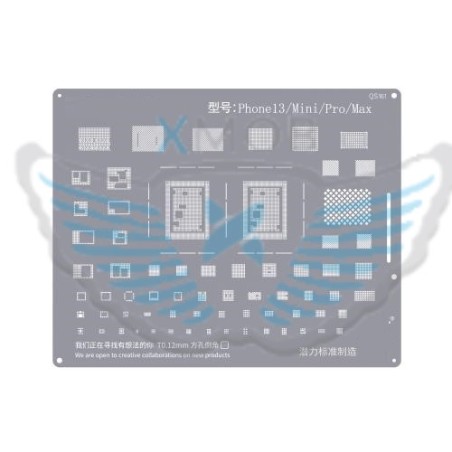 STENCIL PER REBALLING IC CHIP IPHONE 13 / 13 MINI / 13 PRO / 13 PRO MAX , A15